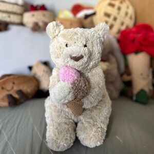 Jellycat NYC exclusive Oatus Bear with Ice Cream